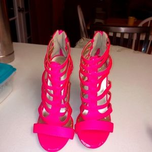 Hot pink stilletos